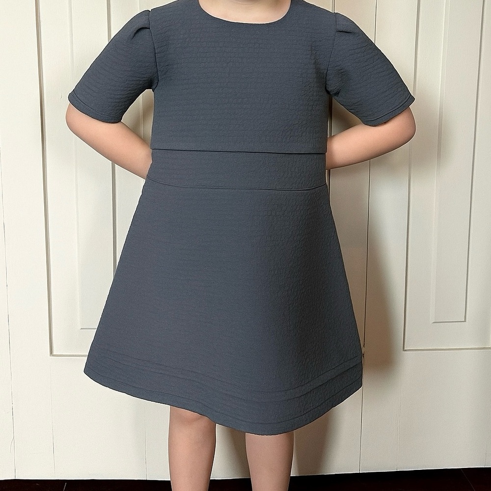 Amish Dress, Little Girls, Blue/gray, handmade